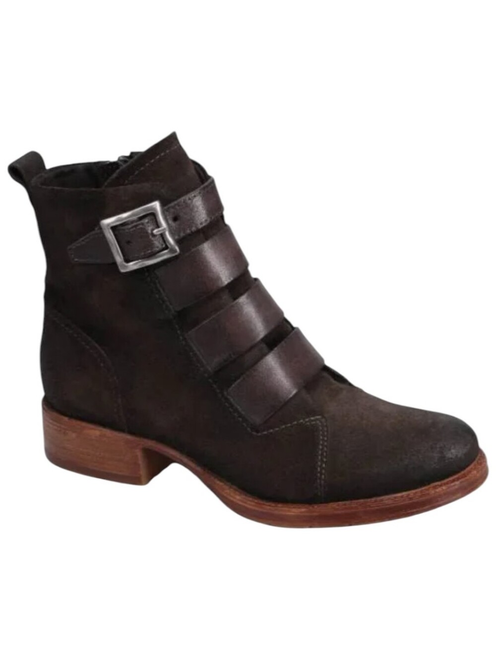 Miz Mooz Nayomi Combat Boot Leather Chocolate Brown 7.5